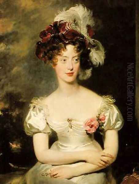 Marie Caroline de Bourbon 1798-1870 Duchesse de Berry Oil Painting by Sir Thomas Lawrence