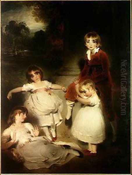 The Children of John Angerstein 1735-1823 Oil Painting by Sir Thomas Lawrence