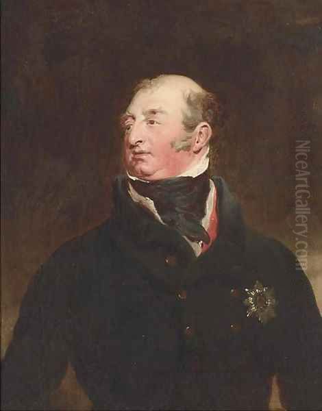 Portrait of Frederick, Duke of York and Albany (1763-1827), bust-length, in a black jacket, wearing the Order of the Garter Oil Painting by Sir Thomas Lawrence