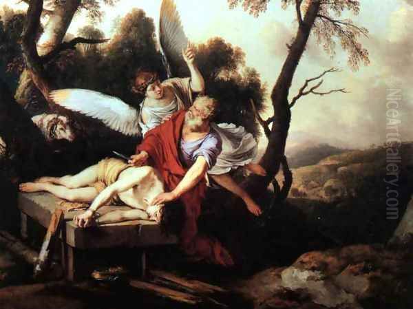 Abraham Sacrificing Isaac 1650 Oil Painting by Laurent De La Hire