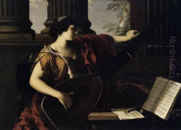 Allegorical of Music 1649 Oil Painting by Laurent De La Hire