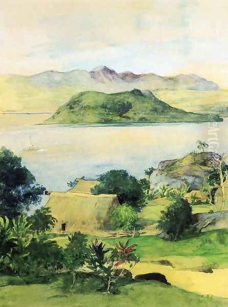 At Naiserelangi From Ratu Jonii Mandraiwiwis Yavu July 14th 1891 Oil Painting by John La Farge