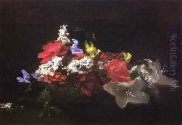 Bowl Of Flowers Study Of Light Oil Painting by John La Farge