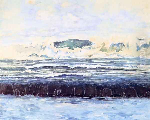 Study On The Reef At Tautira Tahiti 1891 Oil Painting by John La Farge