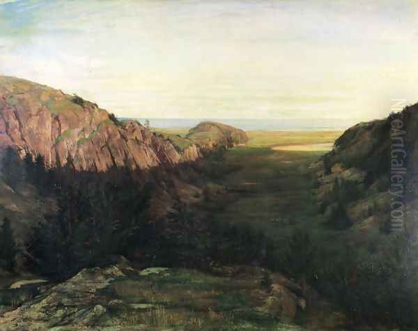 The Last Valley Paradise Rocks Oil Painting by John La Farge