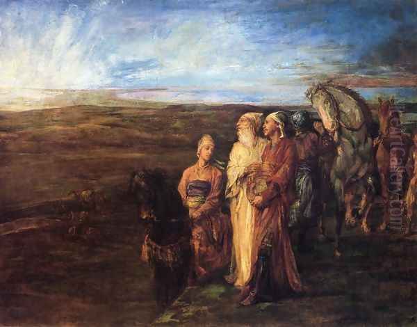 The Three Wise Men Aka Halt Of The Wise Men Oil Painting by John La Farge