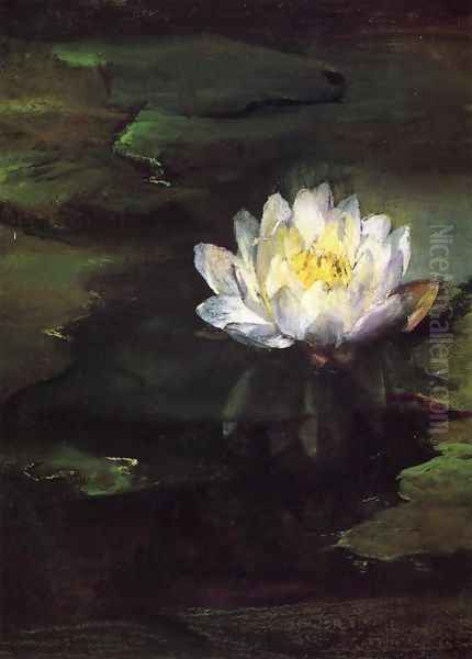 Water Lily Study From Nature Oil Painting by John La Farge