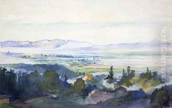 View Over Kyoto From Ya Ami Oil Painting by John La Farge