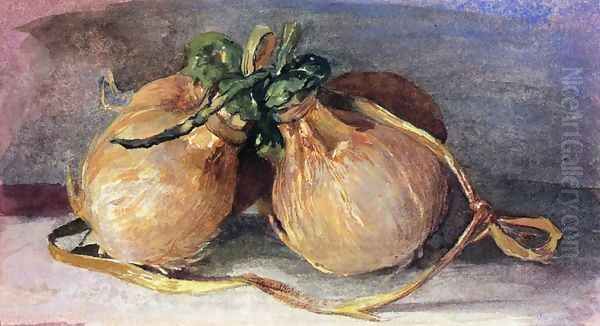 Hari Bundle Of Cocoanuts Showing Tahitian Manner Of Preparing And Tying Them Oil Painting by John La Farge