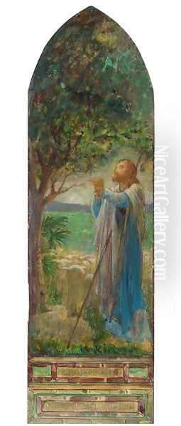 The Shepherd and His Flock Oil Painting by John La Farge