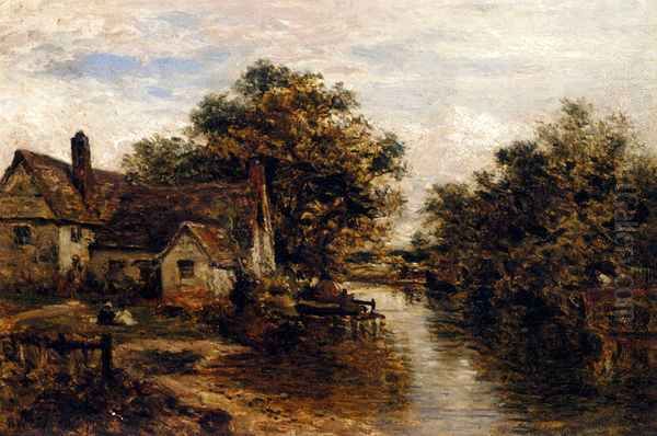 Willy Lott's House, The Subject Of Constable's 'Hay Wain' Oil Painting by Benjamin Williams Leader