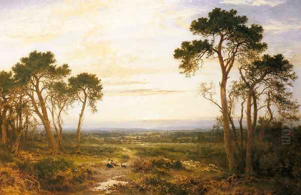 Across The Heath Oil Painting by Benjamin Williams Leader