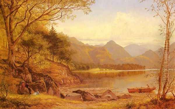 Derwentwater Oil Painting by Benjamin Williams Leader