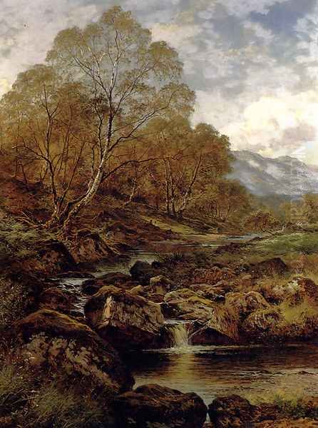 The Stream From The Hills Of Wales Oil Painting by Benjamin Williams Leader