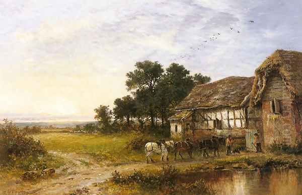 Returning Home Oil Painting by Benjamin Williams Leader