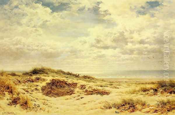 Morning On The Sussex Coast Oil Painting by Benjamin Williams Leader