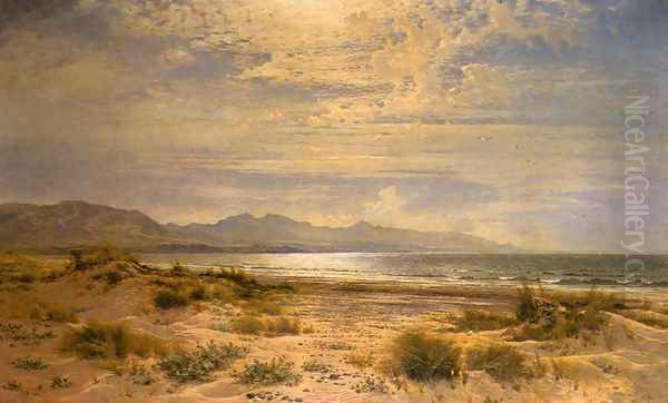 The Sands of Aberdovey Oil Painting by Benjamin Williams Leader