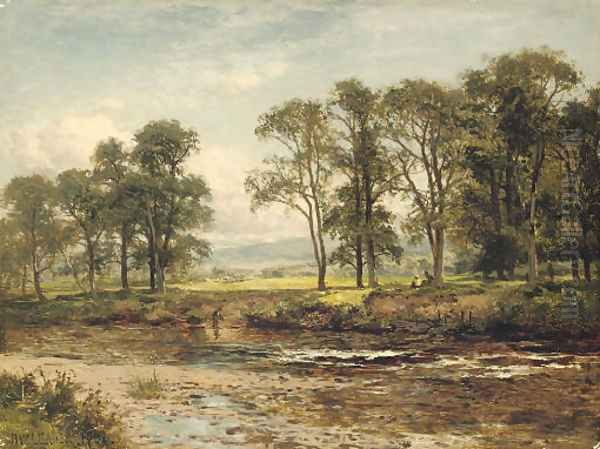 On the Conway near Betws-y-Coed Oil Painting by Benjamin Williams Leader