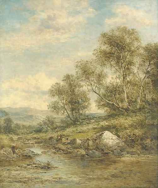 Stream from the Hills, North Wales Oil Painting by Benjamin Williams Leader