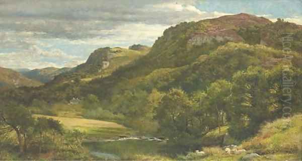 The River Llugwy, Bettws-y-Coed, North Wales Oil Painting by Benjamin Williams Leader