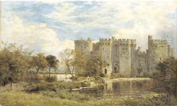 Bodiam Castle, Sussex Oil Painting by Benjamin Williams Leader