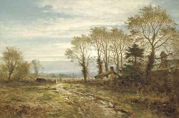 Far from the madding crowd Oil Painting by Benjamin Williams Leader