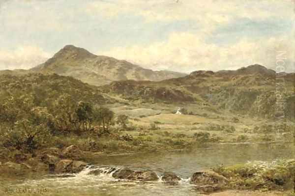 Moel Siabod from below Capel Curig Oil Painting by Benjamin Williams Leader