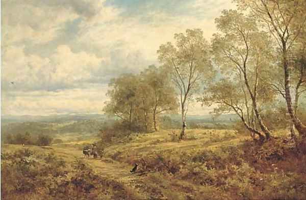 On the Welsh border Oil Painting by Benjamin Williams Leader