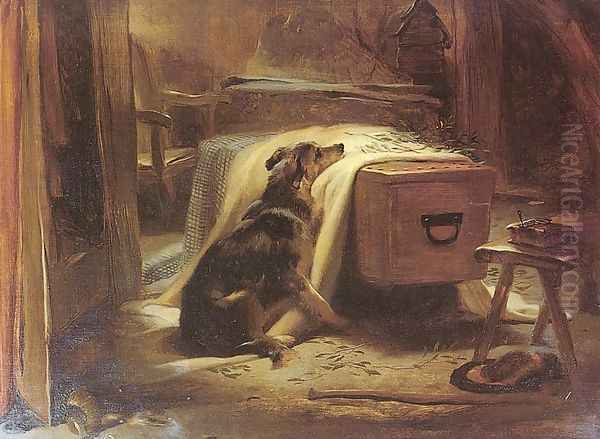 The Old Shepherd's Chief Mourner 1837 Oil Painting by Sir Edwin Henry Landseer