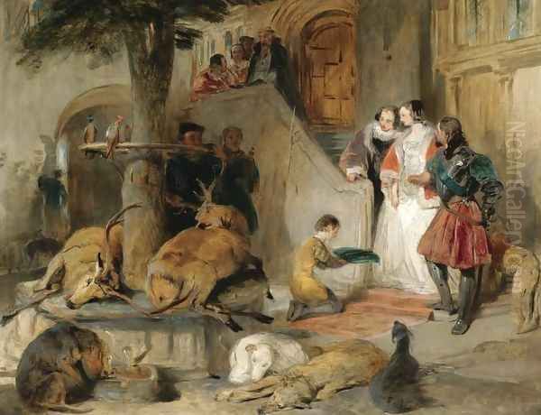 Bolton Court in Olden Time Oil Painting by Sir Edwin Henry Landseer