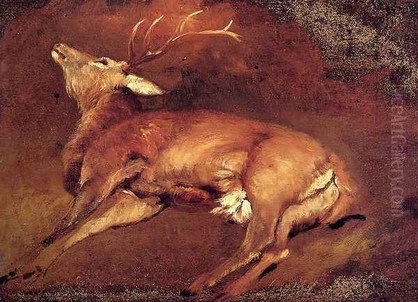 Study Of A Dead Stag Oil Painting by Sir Edwin Henry Landseer