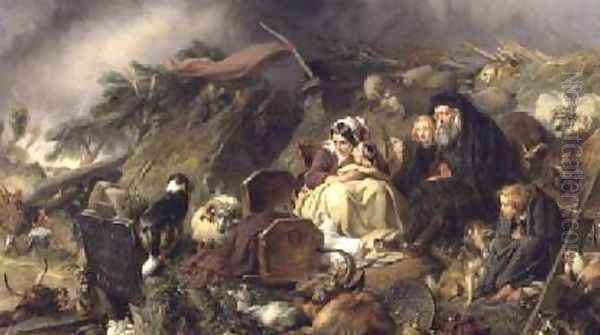 A Highland Flood Oil Painting by Sir Edwin Henry Landseer