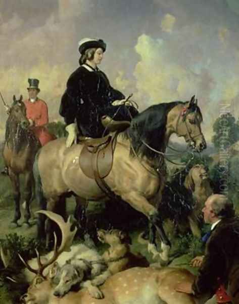 Queen Victoria in Windsor Home Park Oil Painting by Sir Edwin Henry Landseer