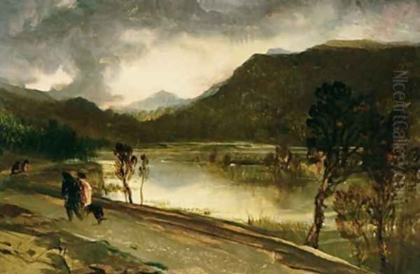 A Highland Loch Oil Painting by Sir Edwin Henry Landseer