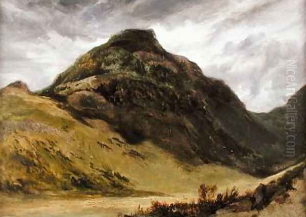 A Highland Landscape possibly a view of Glencoe Oil Painting by Sir Edwin Henry Landseer