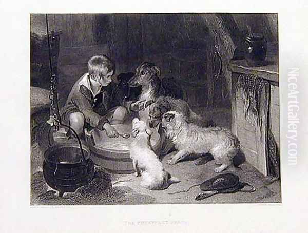 The Breakfast Party Oil Painting by Sir Edwin Henry Landseer