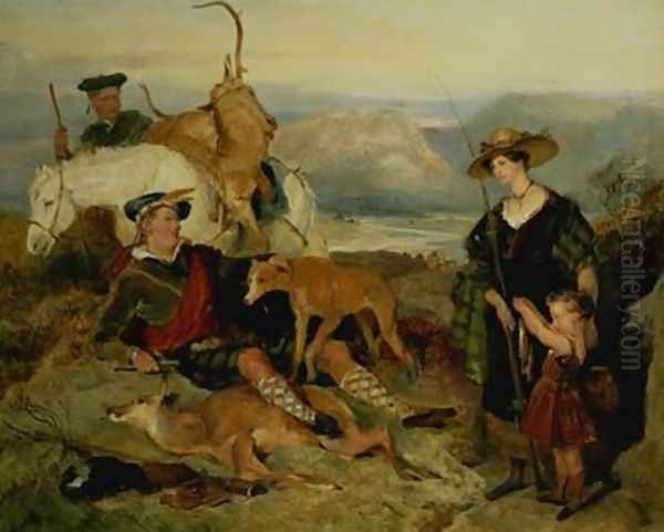 Deer Stalking in the Highlands Oil Painting by Sir Edwin Henry Landseer