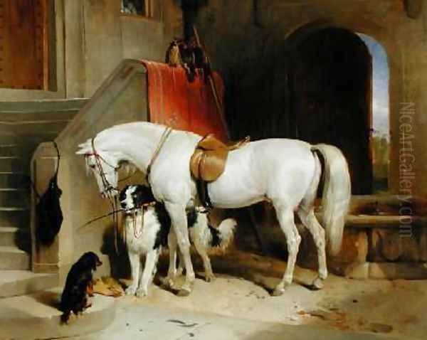 Prince Georges Favourites Oil Painting by Sir Edwin Henry Landseer