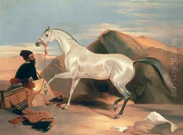 Arab Stallion Oil Painting by Sir Edwin Henry Landseer