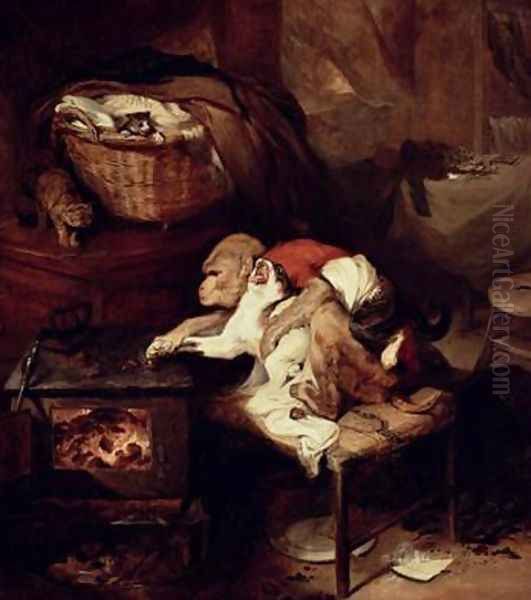 The Cats Paw Oil Painting by Sir Edwin Henry Landseer