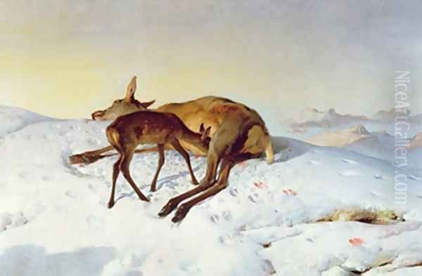 The Random Shot Oil Painting by Sir Edwin Henry Landseer