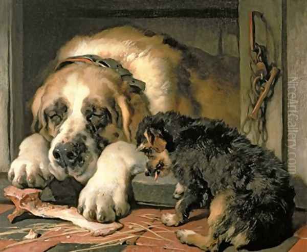 Doubtful Crumbs Oil Painting by Sir Edwin Henry Landseer