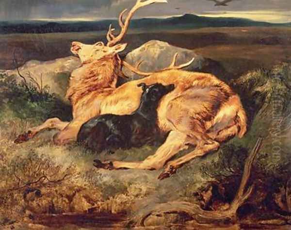 Stag Oil Painting by Sir Edwin Henry Landseer