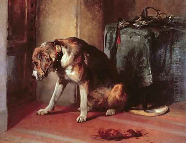 Suspense Oil Painting by Sir Edwin Henry Landseer