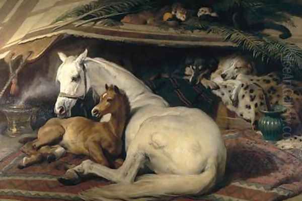 The Arab Tent Oil Painting by Sir Edwin Henry Landseer