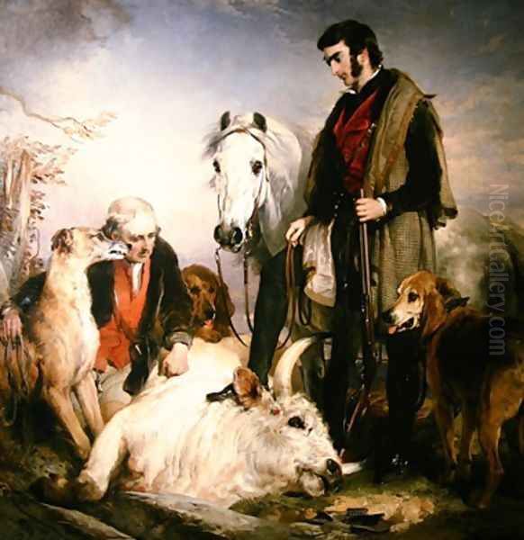 Scene in Chillingham Park Portrait of Lord Ossulston Oil Painting by Sir Edwin Henry Landseer