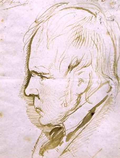 Portrait Sketch of Sir Walter Scott 1771-1832 Oil Painting by Sir Edwin Henry Landseer