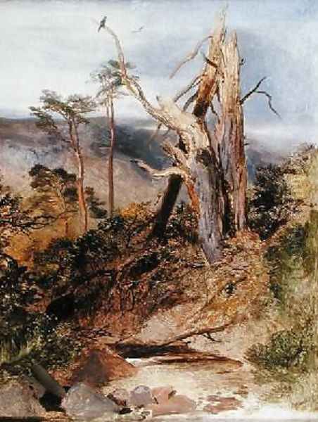 Highland Landscape with Split Scotch Pine Oil Painting by Sir Edwin Henry Landseer