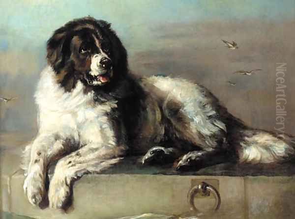 A distinguished member of the Humane Society Oil Painting by Sir Edwin Henry Landseer