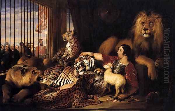 Isaac van Amburgh and his Animals Oil Painting by Sir Edwin Henry Landseer